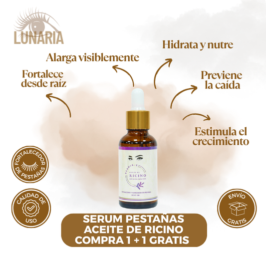 Serum Natural para Pestañas: Más Largas, Fuertes y Saludables con Aceite de Ricino