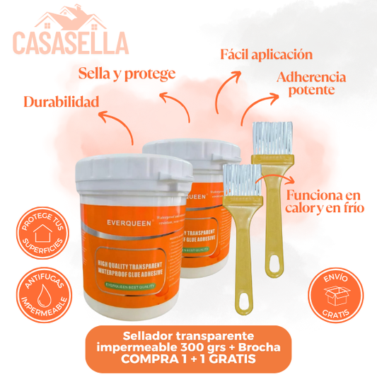 Sellador Transparente - Transparente, duradero y resistente al agua