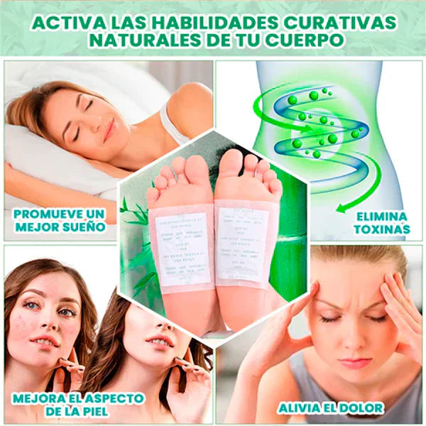 Parches Kinoki® - Alivia dolores y Desintoxica - 5x1 (50 unidades en total)