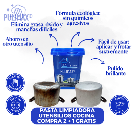 Pasta limpiadora utensilios cocina 500 grs. - Elimina Óxido y Manchas Difíciles